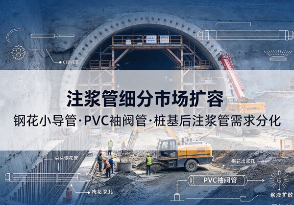 科尔沁右翼前旗注浆管细分市场扩容，隧道钢花小导管、PVC 袖阀管、桩基后注浆管需求分化